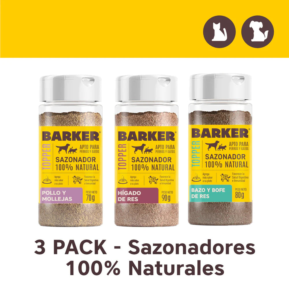 BARKER 3 Pack Sazonadores (100% Naturales)