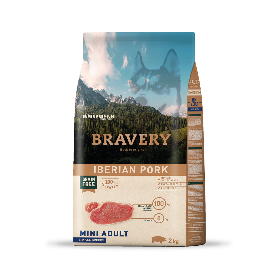 BRAVERY IBERIAN PORK MINI ADULT|Perro Mini Adulto Cerdo Ibérico 2 kg