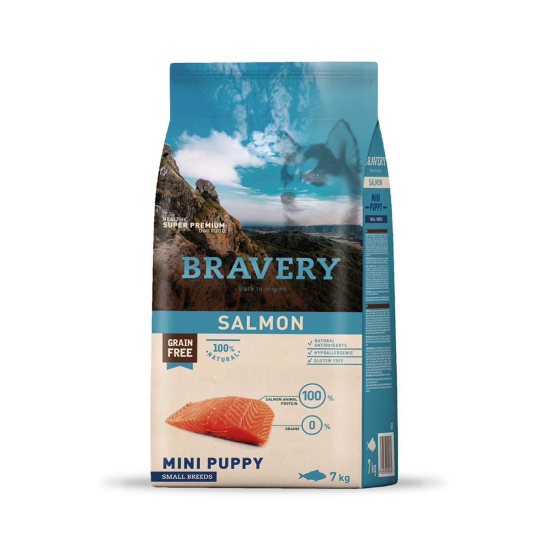 BRAVERY SALMON MINI PUPPY|Perro Mini Cachorro Salmón 7kg