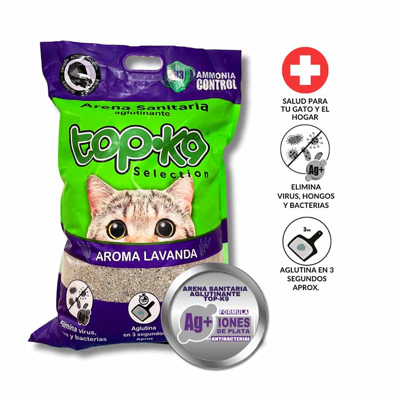 Arena topk9 lavanda aglomerante