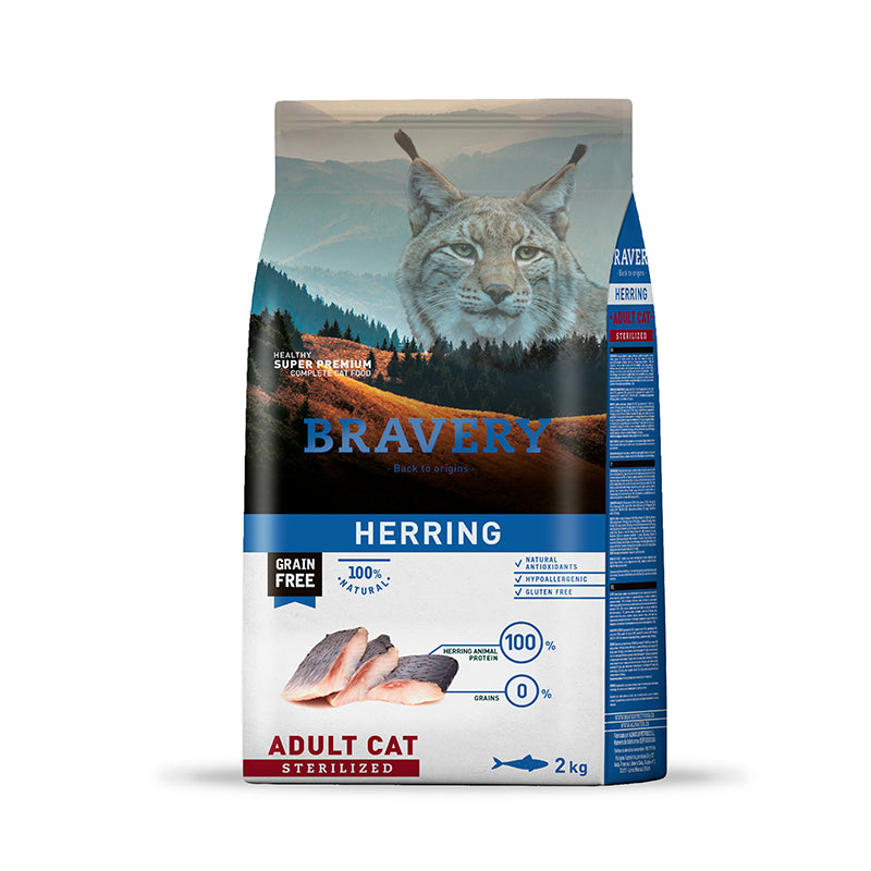 BRAVERY HERRING CAT ADULT STERILIZED| Gato Adulto Esterilizado Arenque 2 Kg