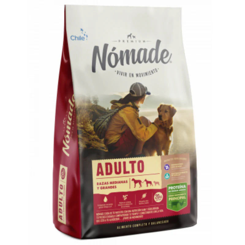 NÓMADE ADULTO RAZA GRANDE Y MEDIANA 20 Kg.