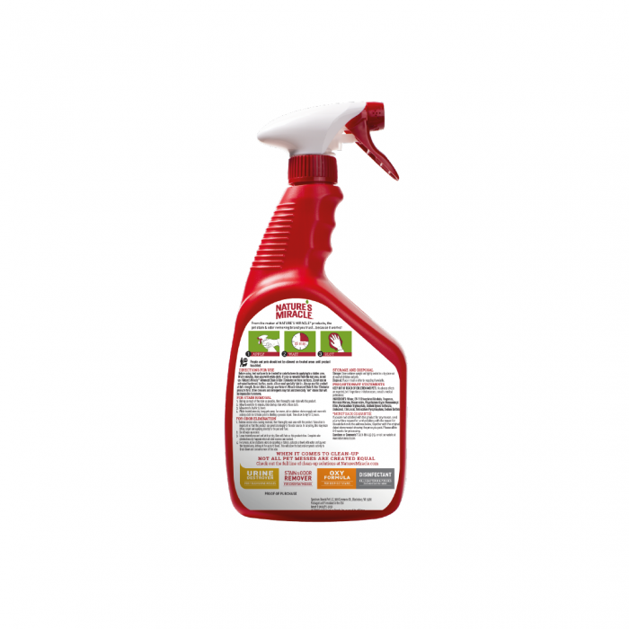 Natures Miracles JFC STAIN & ODOR ELIMINATOR - TRIGGER SPRAY, 946 ML|Eliminador de Manchas y Olores Gato