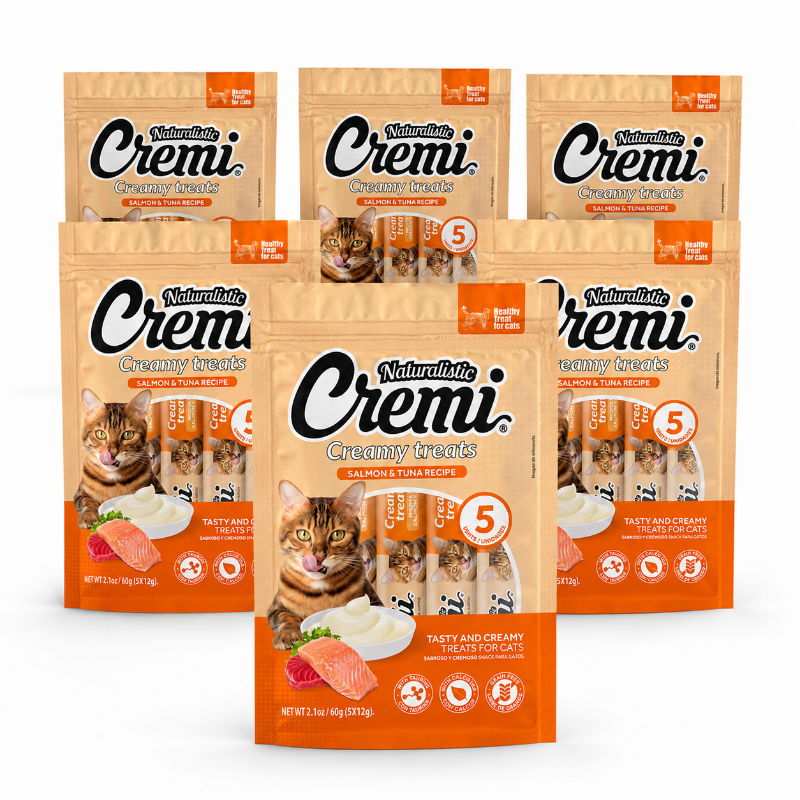 Pack 6x5 Naturalistic Cremi Atún y Salmón 60 gr