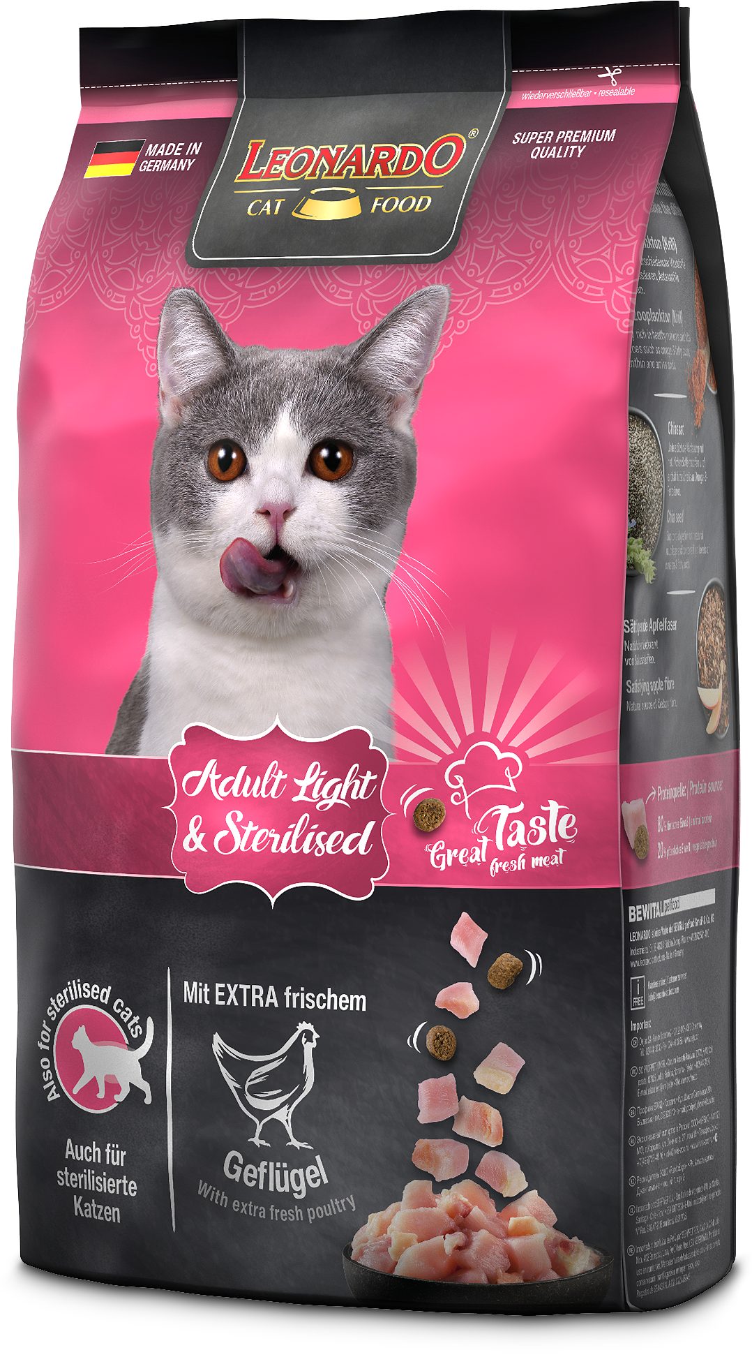 LEONARDO GATO ADULTO LIGHT Y ESTERILIZADO 7,5 kg