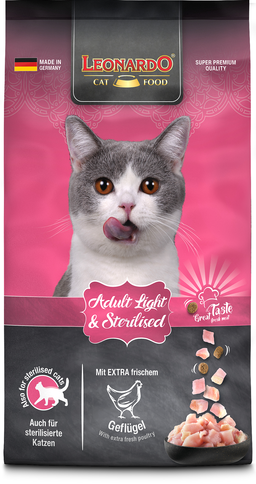 LEONARDO GATO ADULTO LIGHT Y ESTERILIZADO 1,8 kg