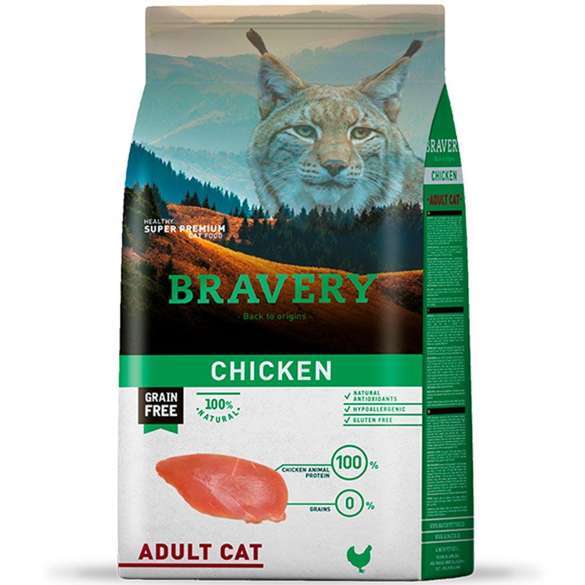 BRAVERY CHICKEN ADULT CAT 2 KG| Gato Adulto Pollo