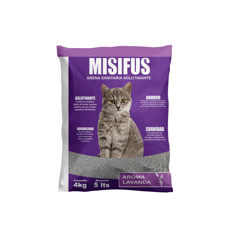 Arena Sanitaria Misifus Aroma Lavanda 20 kg