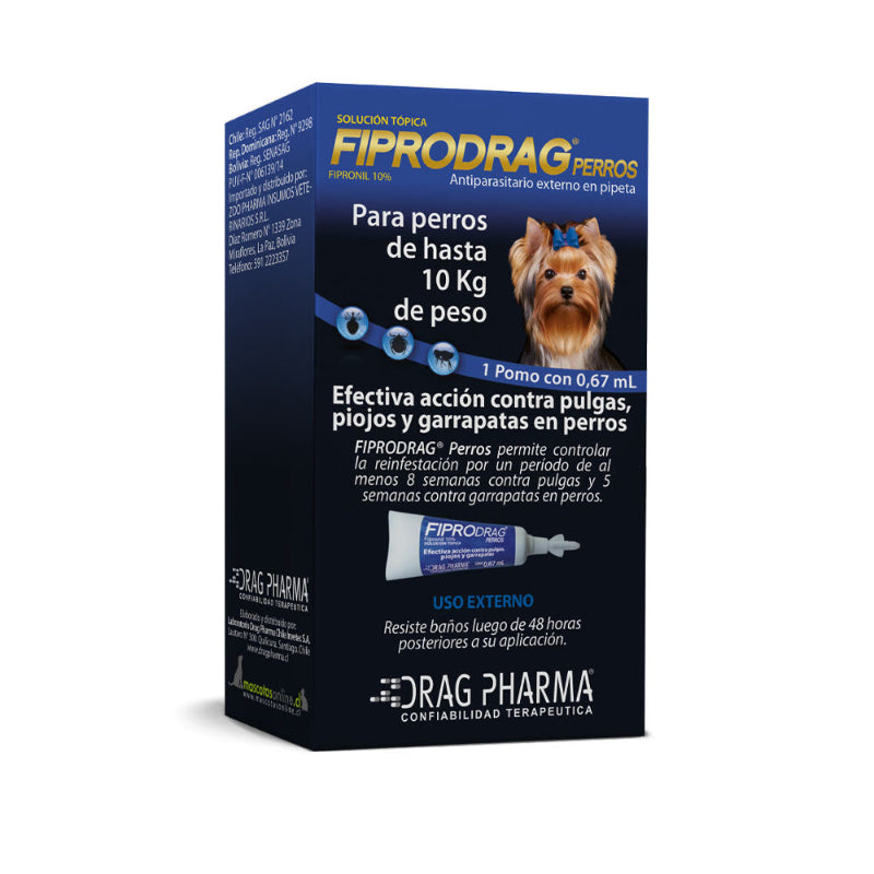 FIPRODRAG® Pipeta Perro hasta 10 kg
