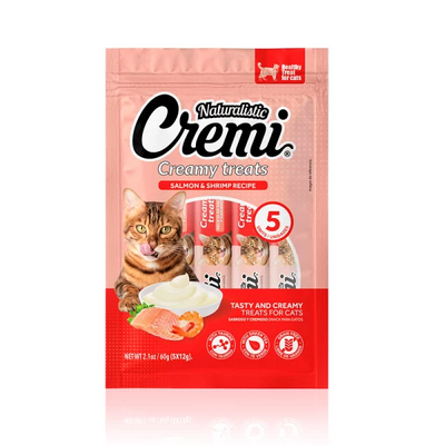Naturalistic Cremi Salmón y Camarón 5x12g