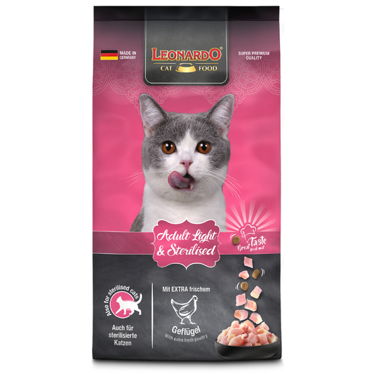 LEONARDO GATO ADULTO LIGHT Y ESTERILIZADO 7,5 kg