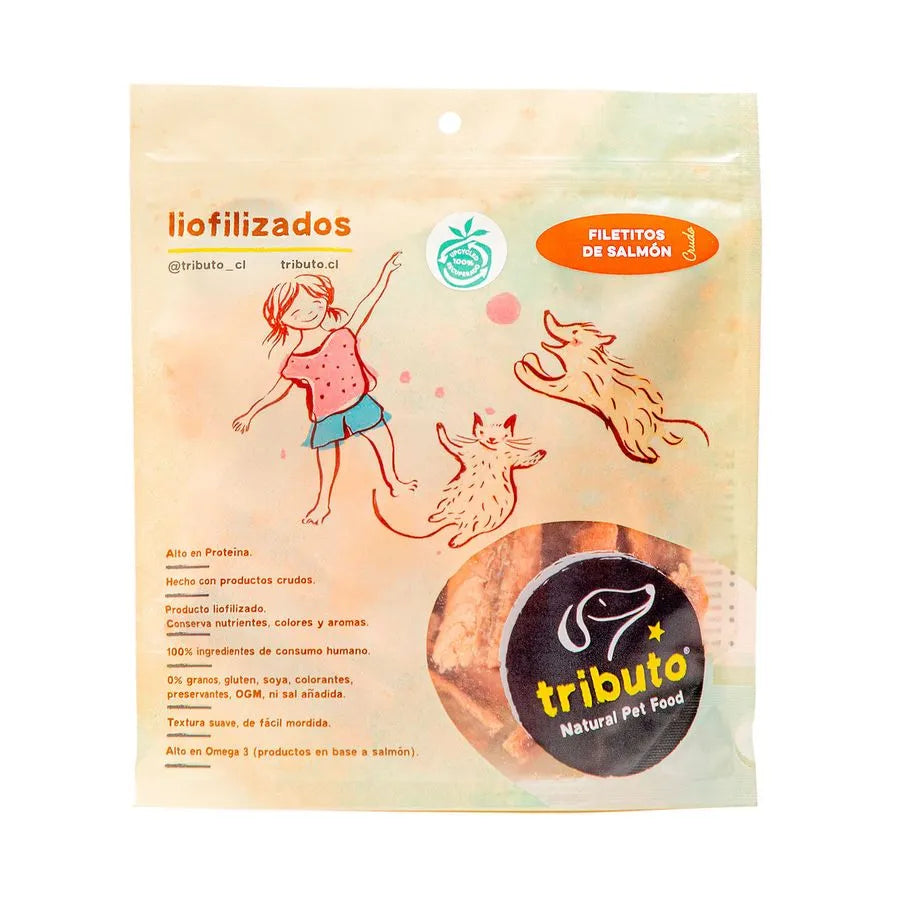 Tributo Snack Liofilizado Filetitos de Salmón para Perros y Gatos