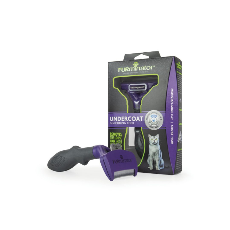 FURminator SHORT HAIR FOR CAT, M-L| Cepillo para Gatos Pelo Corto