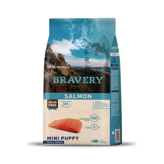 BRAVERY SALMON DOG MINI PUPPY|Perro Mini Cachorro Salmón 2Kg