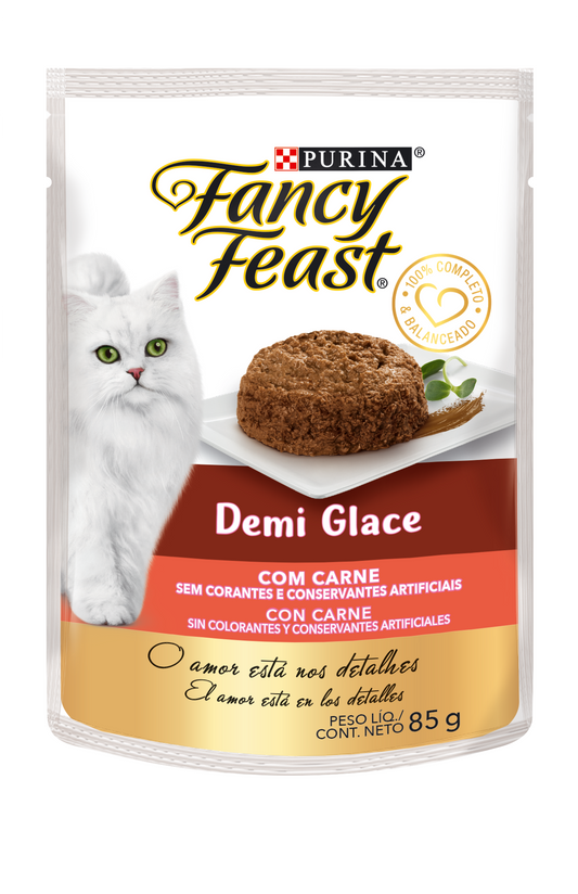 FANCY FEAST DEMI GLACE CON CARNE