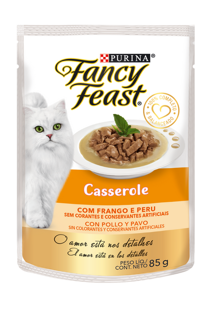FANCY FEAST CASSEROLE POLLO Y PAVO