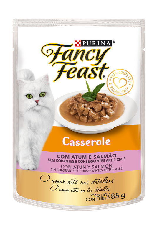 FANCY FEAST CASSEROLE ATÚN Y SALMÓN