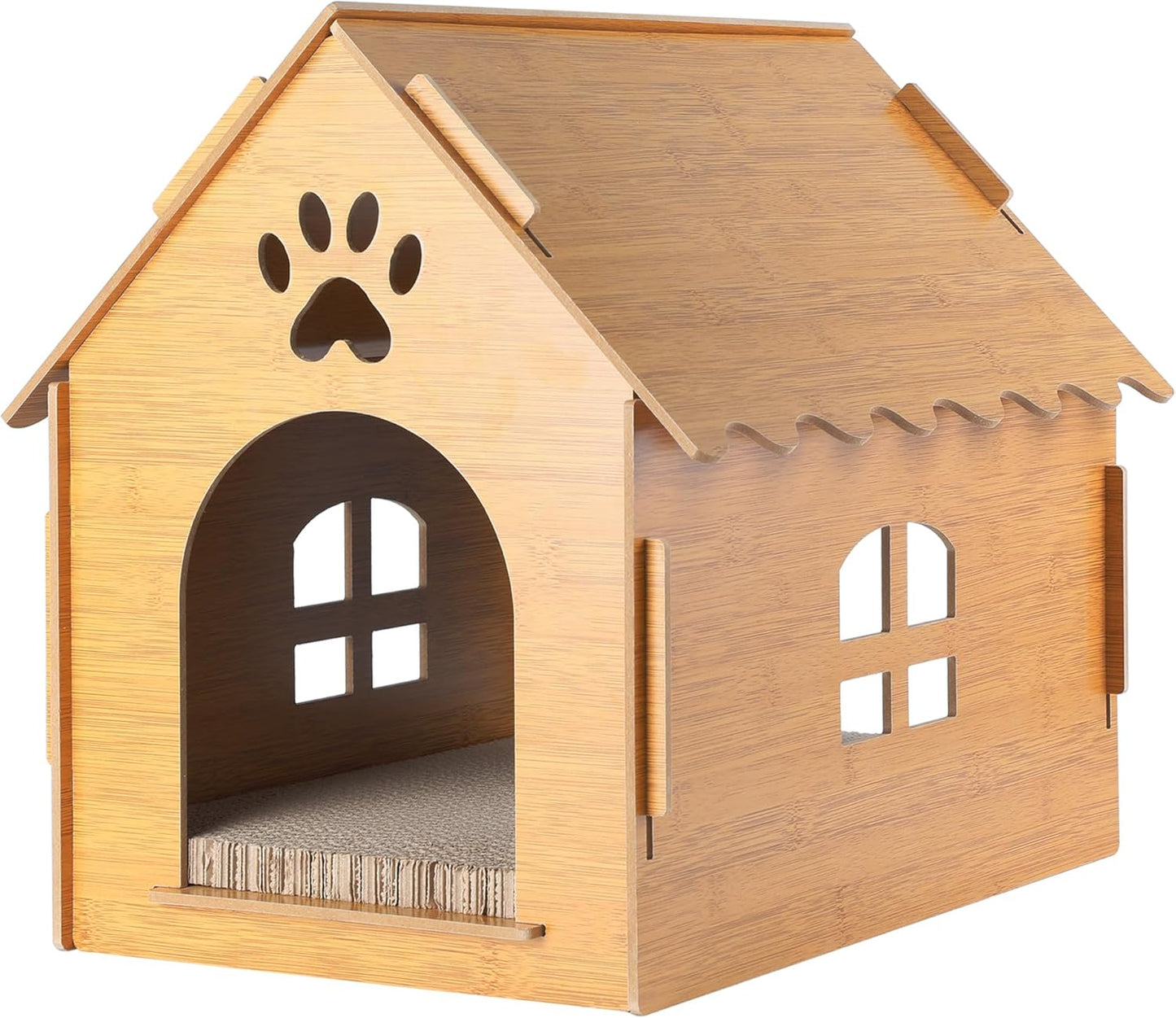 Casa rascador para gatos, casa de madera para gatos
