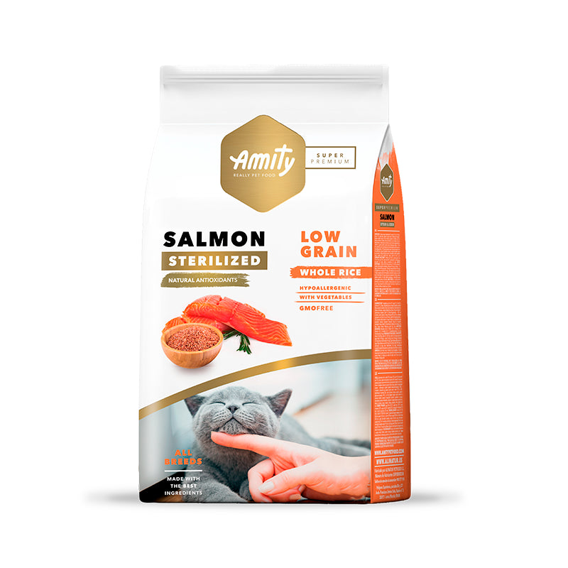 AMITY ADULT CAT SALMON STERILIZED| GATO ADULTO ESTERILIZADO 7 KG