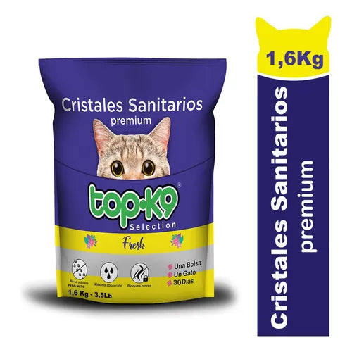 Arena Cristales Sanitarios Topk9 1,6 Kg Fresh