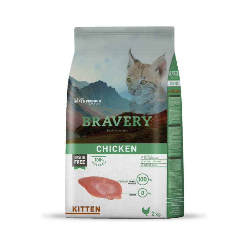 BRAVERY CHICKEN KITTEN 2Kg| Gatito Cachorro Pollo – Roar Pets