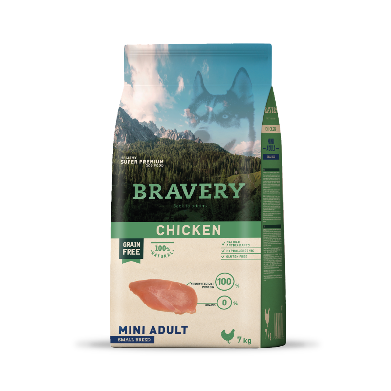 BRAVERY CHICKEN MINI ADULT|Perro Mini Adulto Pollo 7kg