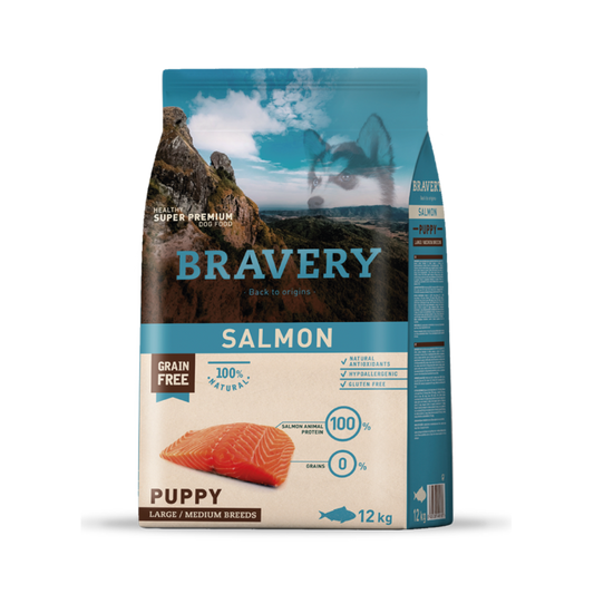 BRAVERY SALMON DOG PUPPY|Perro Cachorro Raza Mediana y Grande Salmón 12 kg