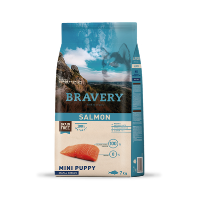 BRAVERY SALMON MINI PUPPY|Perro Mini Cachorro Salmón 7kg