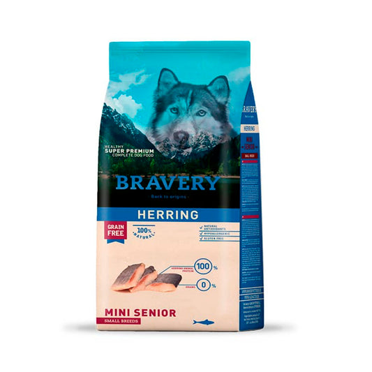 BRAVERY DOG HERRING MINI SENIOR|Perro Mini Senior Arenque 2Kg