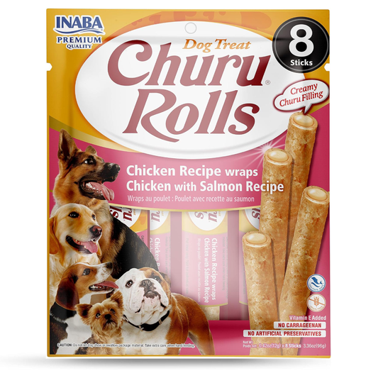 CHURU ROLLS DOG CHICKEN & SALMON