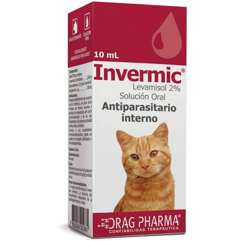 Invermic Antiparasitario Interno Gato Gotas 10 ml