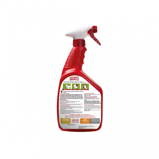 Natures Miracles JFC STAIN & ODOR ELIMINATOR - TRIGGER SPRAY, 946 ML|Eliminador de Manchas y Olores Gato