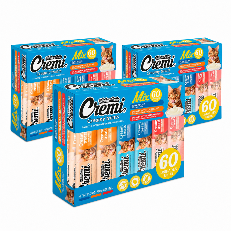 Pack 3x2 Naturalistic Cremi Box Sea Mix 60