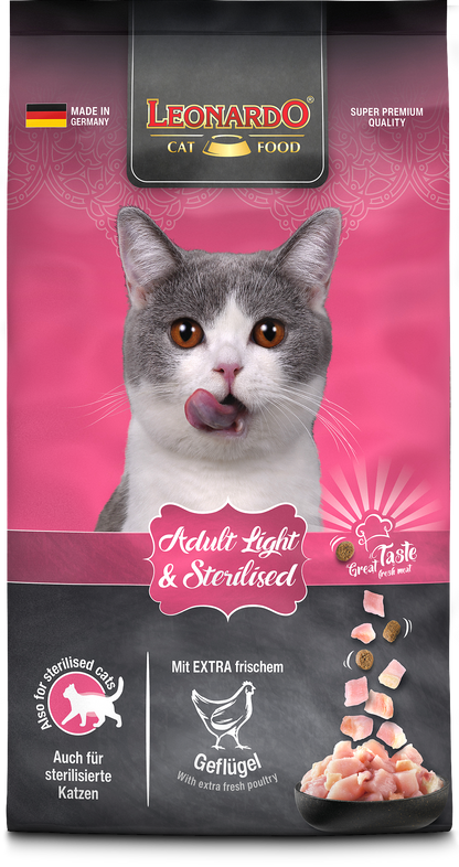 LEONARDO GATO ADULTO LIGHT Y ESTERILIZADO 7,5 kg