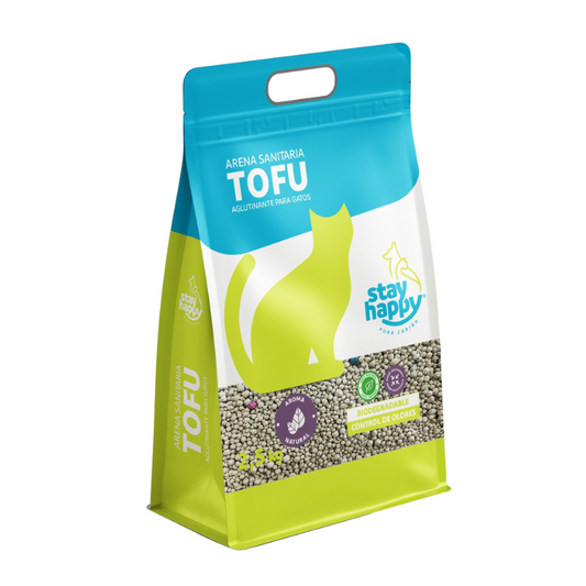 ARENA SANITARIA STAY HAPPY TOFU NATURAL 2,5 kg