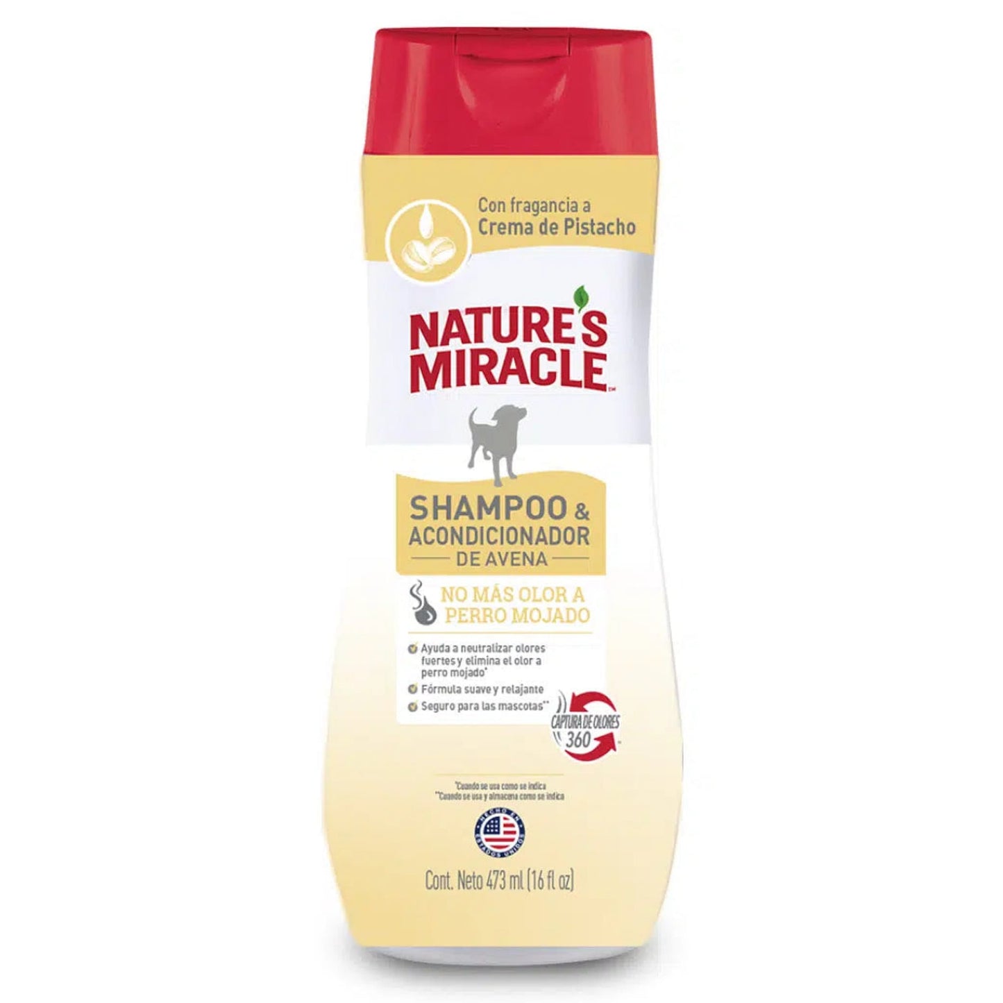 NATURE´S MIRACLE SHAMPOO Y ACONDICIONADOR PISTACHO 473 ML