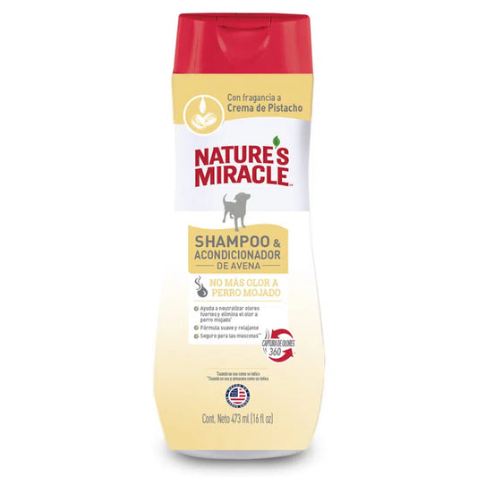 NATURE´S MIRACLE SHAMPOO Y ACONDICIONADOR PISTACHO 473 ML