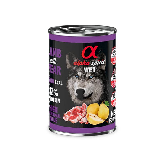 Alpha Spirit Alimento Húmedo Cordero y Pera 400 gr