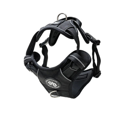 Arnés Antitirones Comfort para Perros | Acolchado, 2 Enganches + Mango Seguridad | Negro - Street Dogs