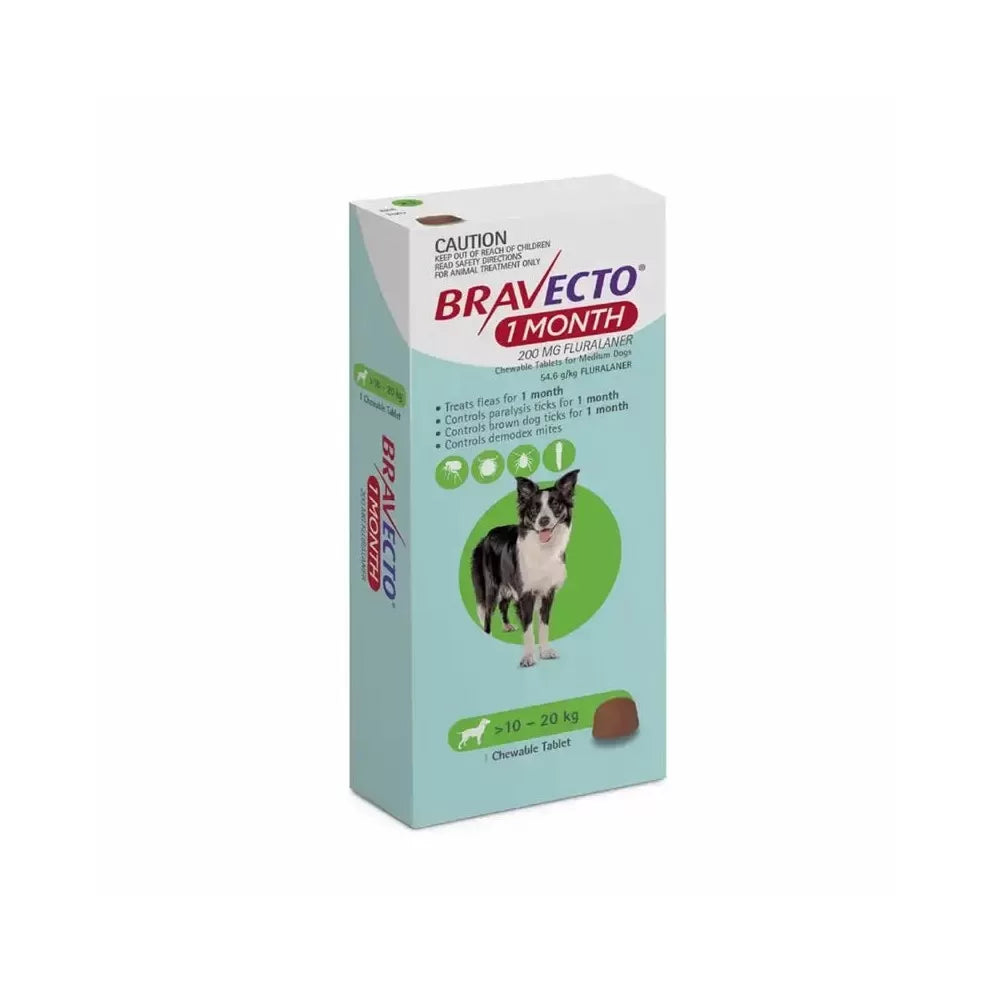 BRAVECTO PERRO ANTIPARASITARIO 1M 10-20 KG