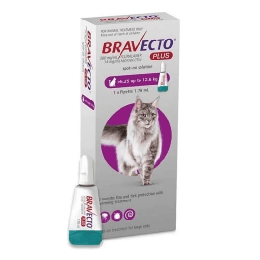 BRAVECTO PLUS GATO 6.25 A 12,5 KG DE 500 MG