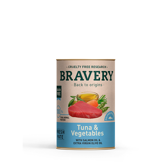 Bravery lata perro Atún Vegetales 290gr