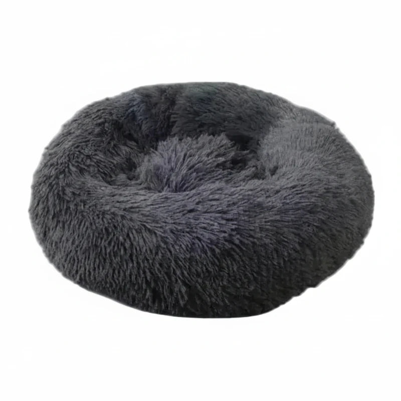 Cama Puff Anti Estres Peluda Rosa Palo 60 cm Perro/Gato