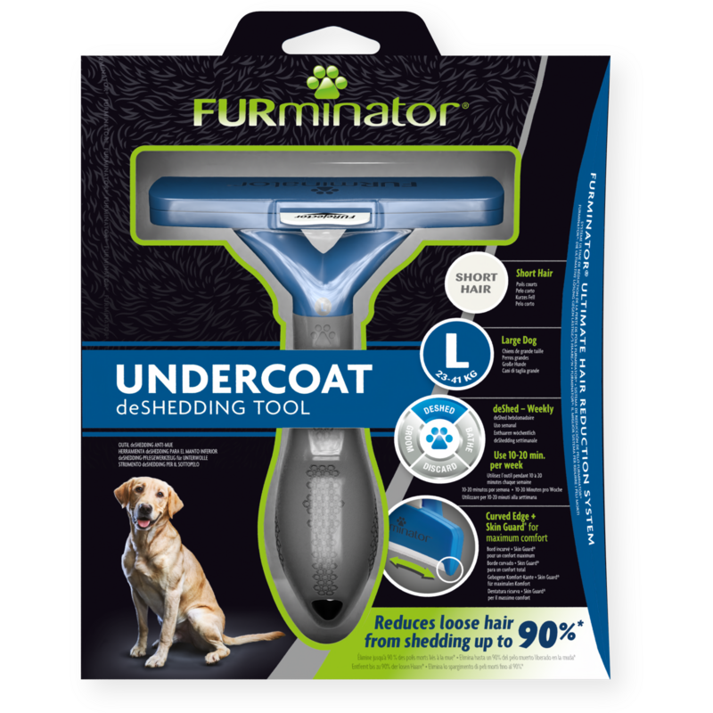 FURminator SHORT HAIR FOR DOG, L| Cepillo para Perros Pelo Corto Talla L