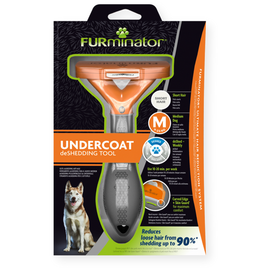 FURminator SHORT HAIR FOR DOG, M|Cepillo para Perros Pelo Corto Talla M