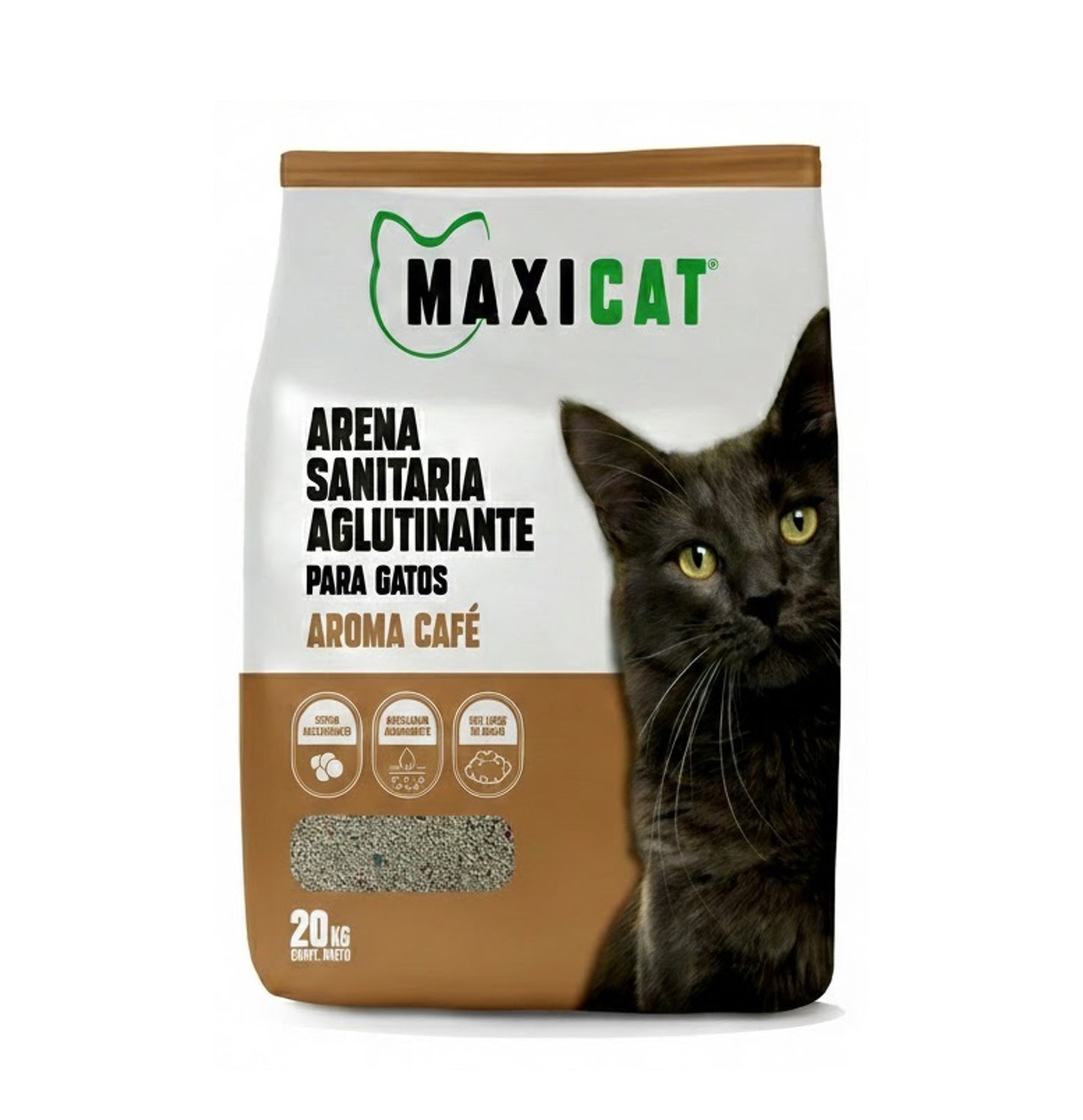 Arena Sanitaria para Gatos MAXICAT Café 20 kg