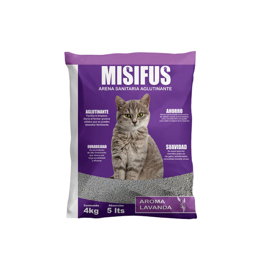 Arena Sanitaria Misifus Aroma Lavanda 20 kg