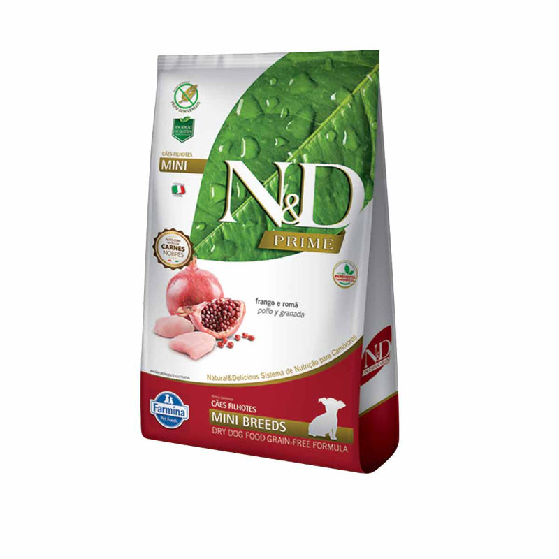 N&D PRIME PERRO CACHORRO RAZA MINI POLLO Y GRANADA 10,1 KG
