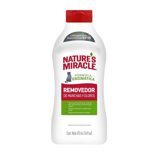 Natures Miracles REMOVEDOR DE MANCHAS Y OLORES GATO, 473 ML