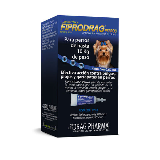 FIPRODRAG® Pipeta Perro hasta 10 kg